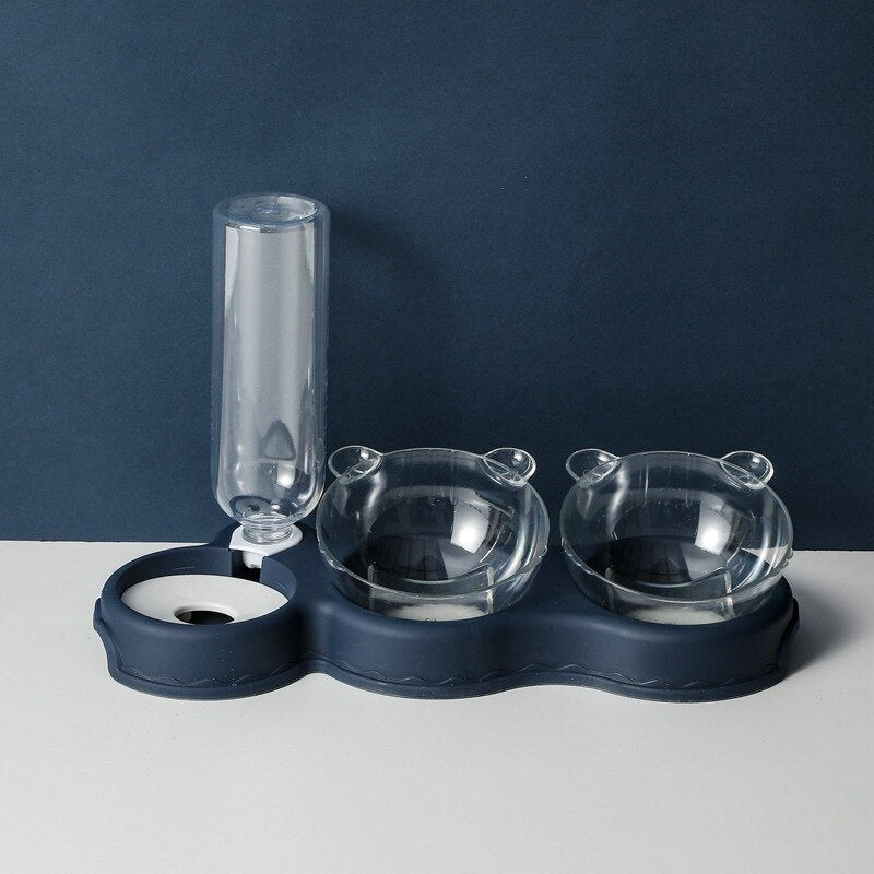 KarlFeast - Stylish 3-in-1 Pet Feeding Bowl