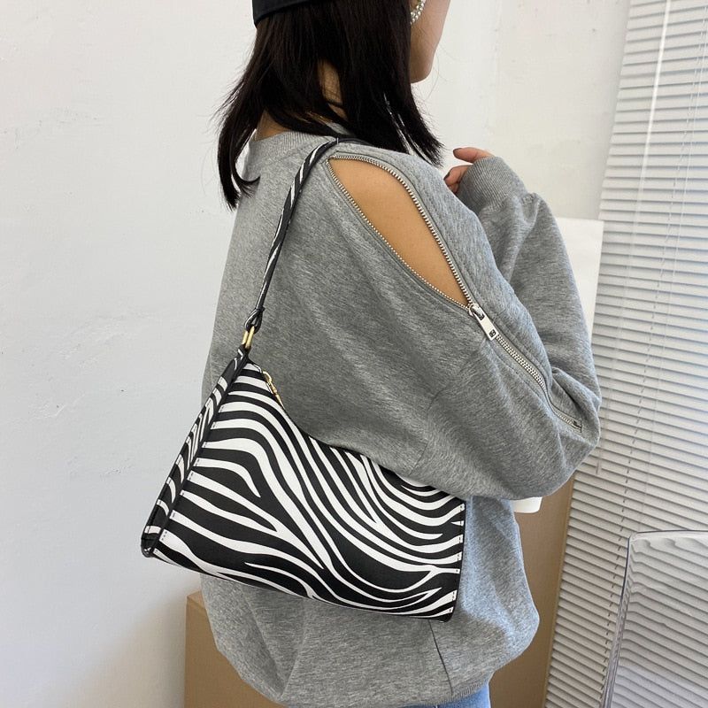 Maggie Handbag - Animal Print PU Shoulder Bag