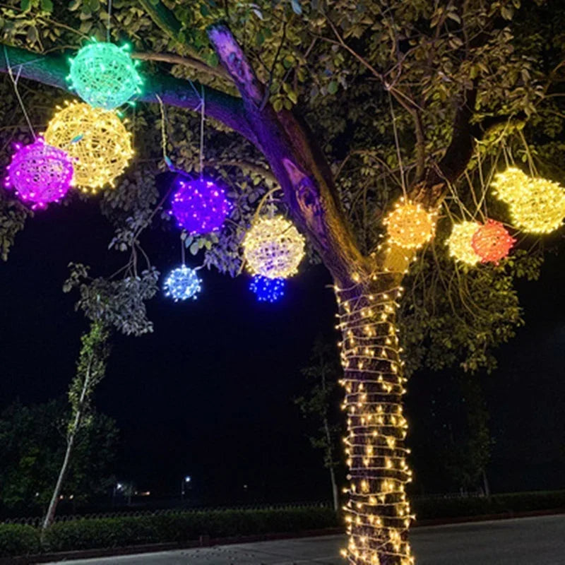 Sphere - Rattan String Lights for Elegant Party Decor