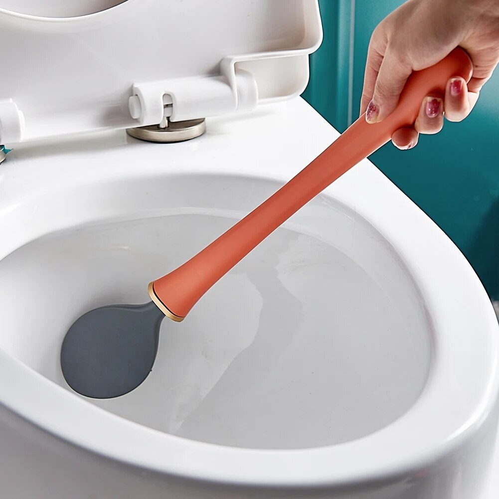 SumiClean - Silicone Toilet Brush with Wall Holder