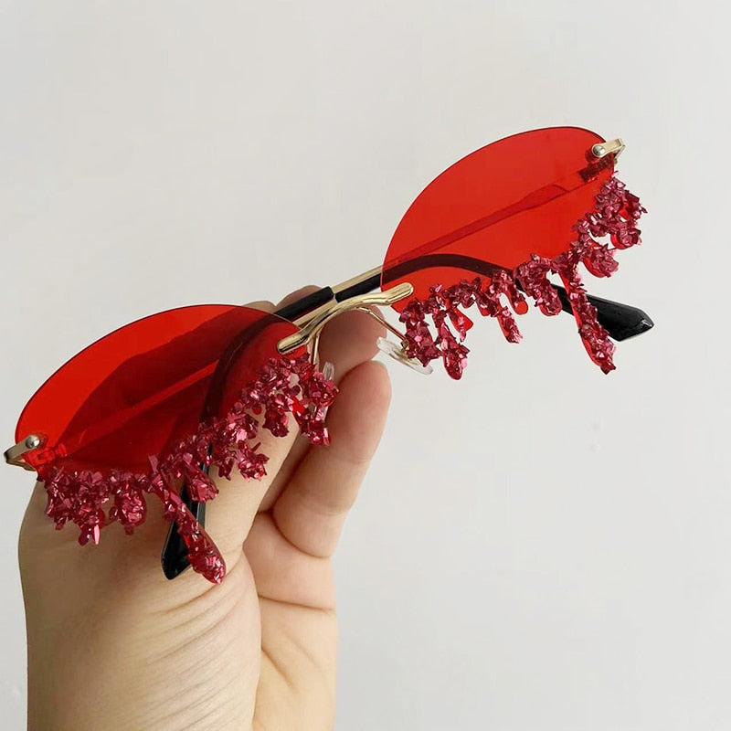 Cry Me a Glitter - Festival Sunglasses
