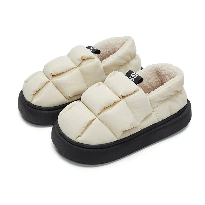 Snuggle Steps Plush Slipper Boots - Winter Warmth