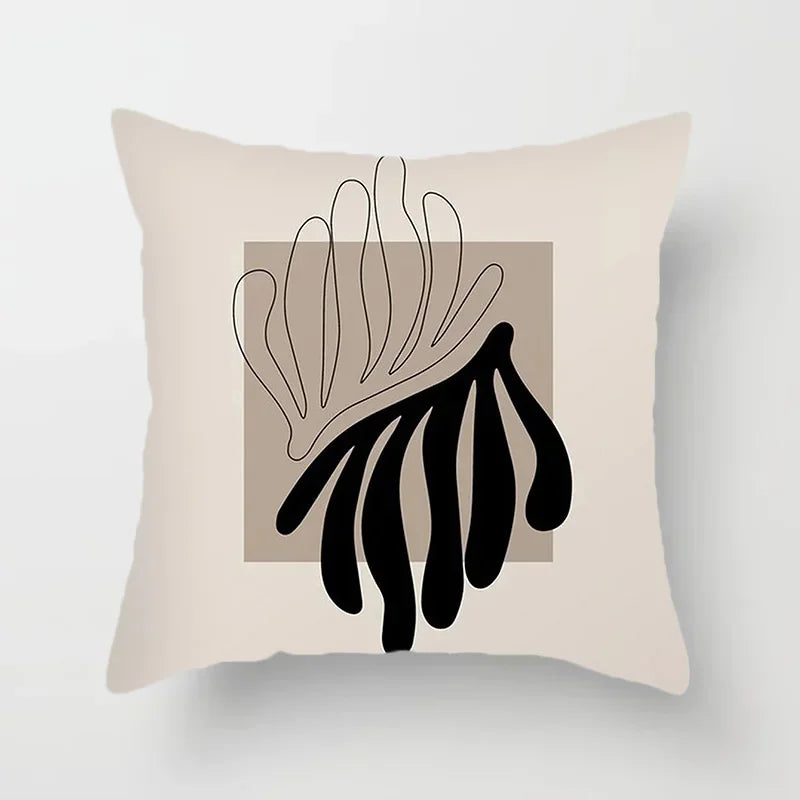 Aurum Cushion Cover - Black & White Abstract