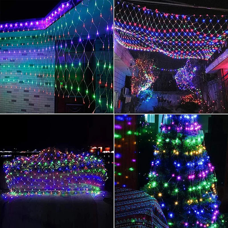 EnchantingGlow - Solar Fairy Light Net for Garden and Patio