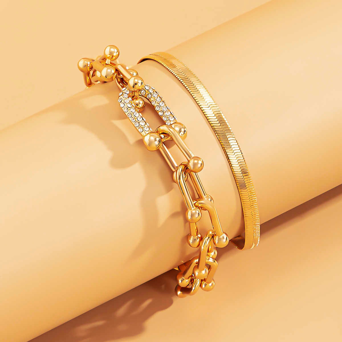 Bracelet Duo Set - Exquisite 2-Piece Gold or Silver Bracelet Set