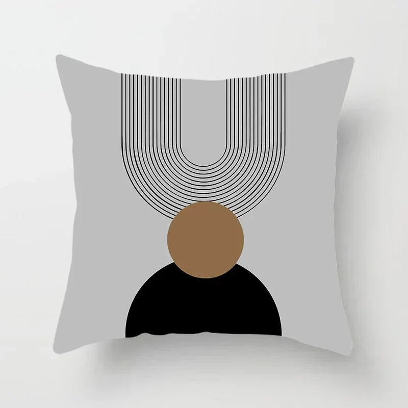 Aurum Cushion Cover - Black & White Abstract