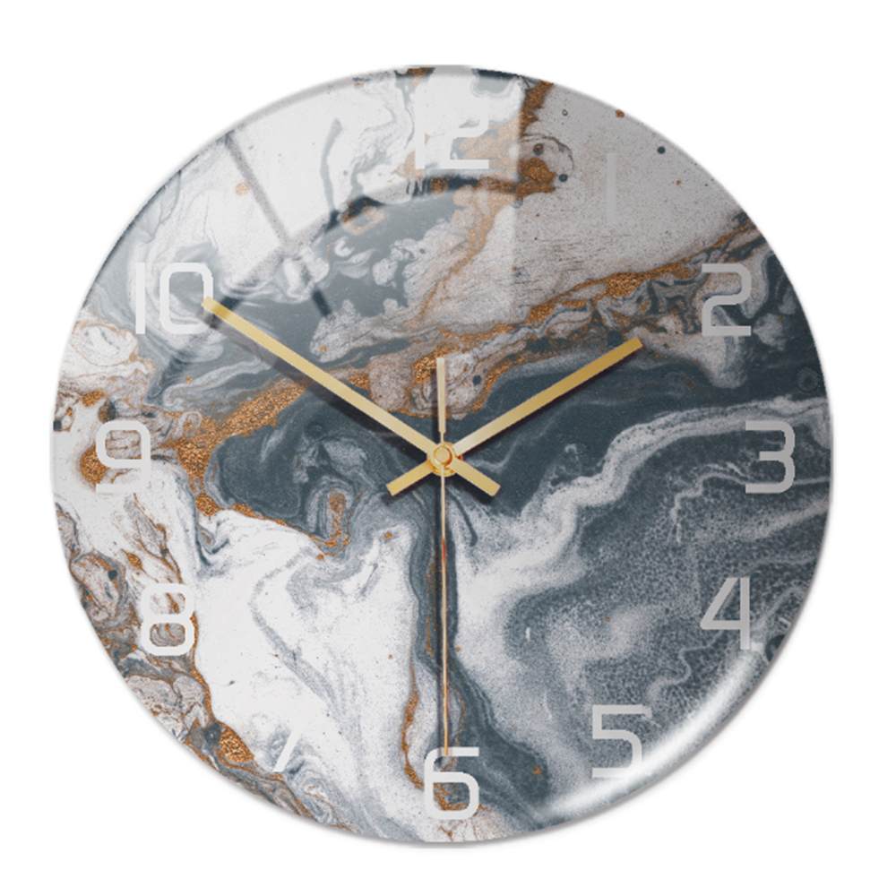 Marble Silent Wall Clock - Modern Stylish Decor