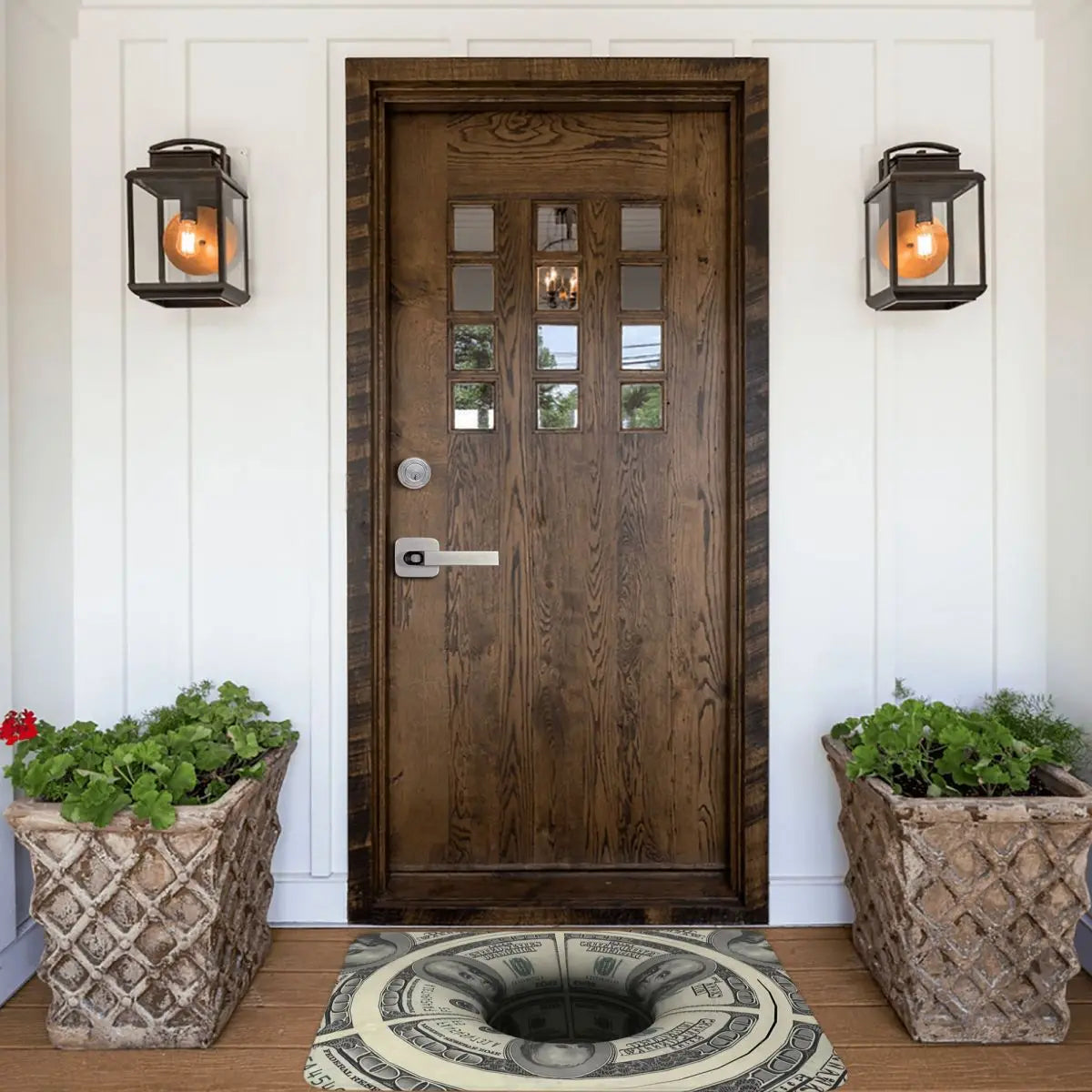 EcoMat - Green Fiat Dollar Doormat for Entry