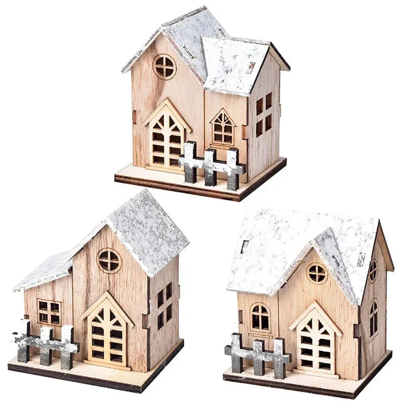 FrostGlitter LED House Lanterns - Festive Christmas Decor