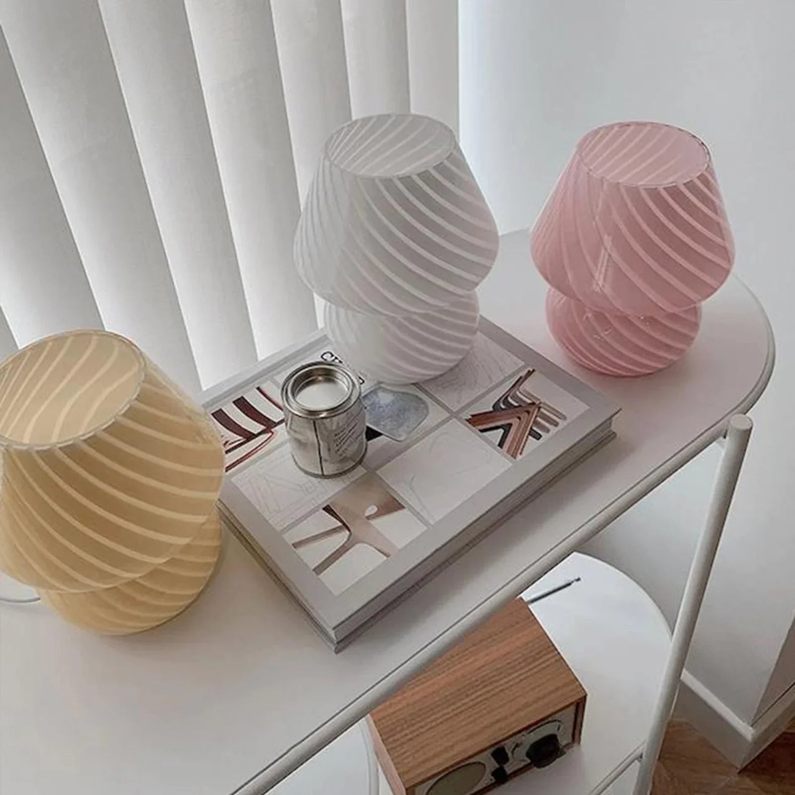 Murano Glass Table Lamp - Vintage Mushroom Light