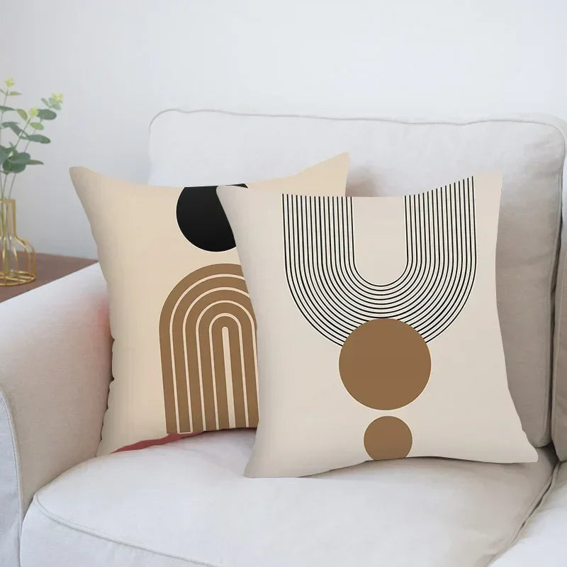 Aurum Cushion Cover - Black & White Abstract