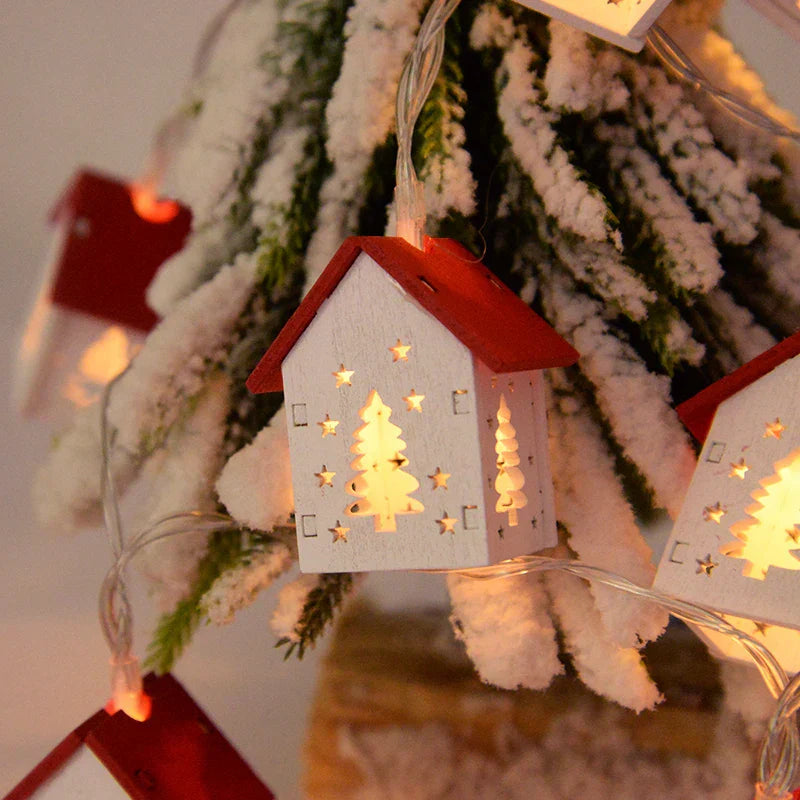 Wooden LED House - Magical Christmas Light Decoration