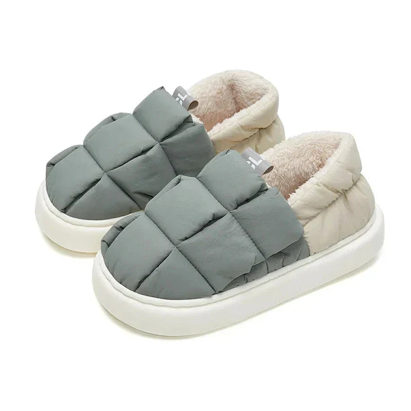 Snuggle Steps Plush Slipper Boots - Winter Warmth