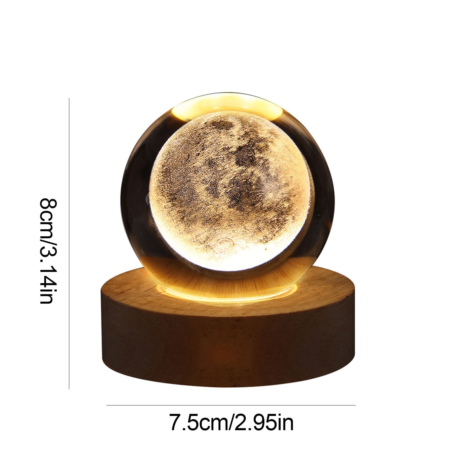 Crystal Light Ball - Enchanting Glass Mood Light for Home