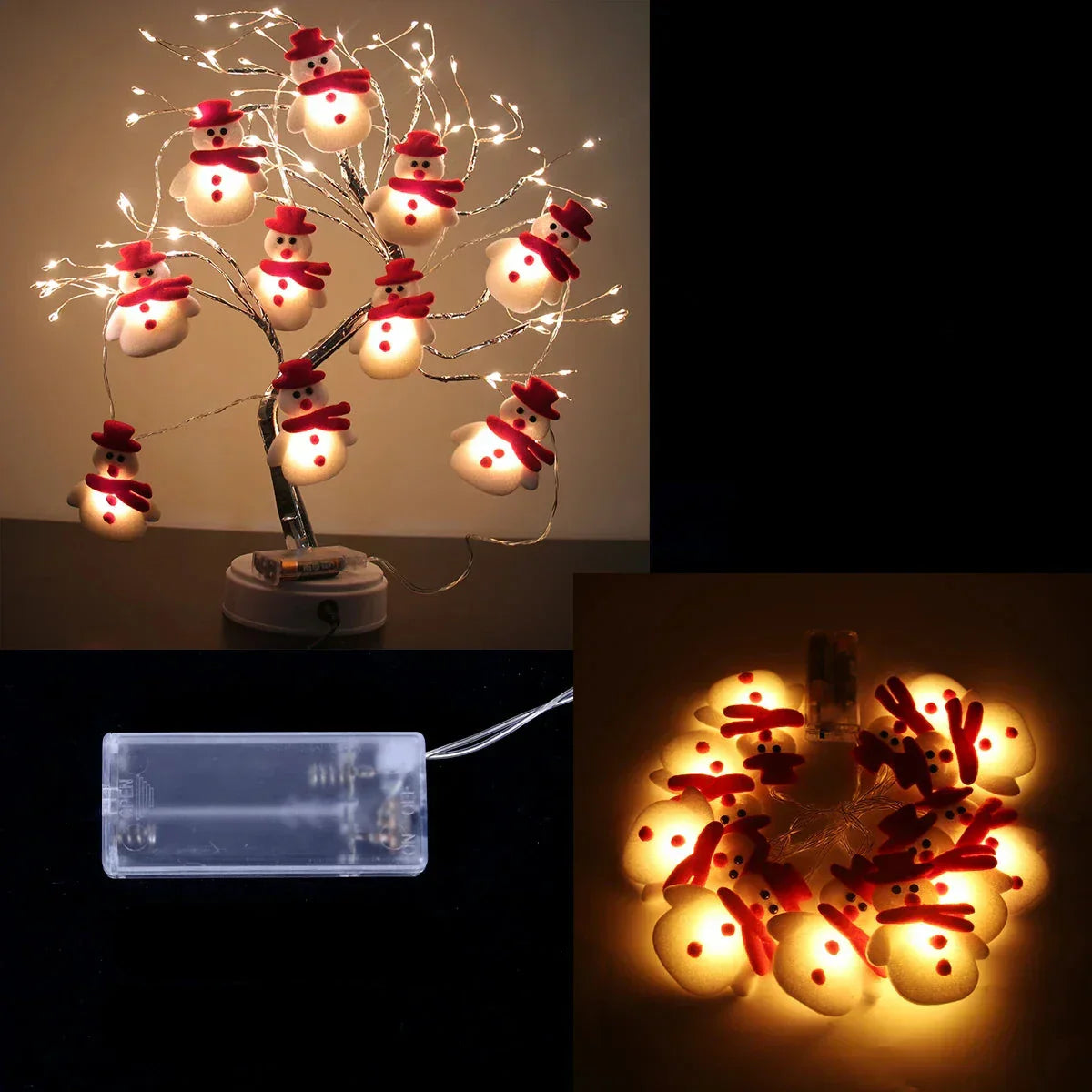 SnowmanTree - Festive LED Snowman String Lights