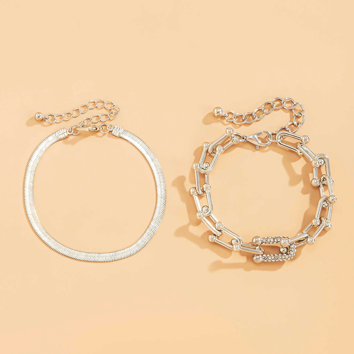Bracelet Duo - 2-Piece Set in Gold or Silver