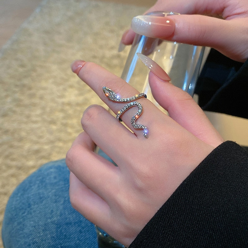 Snake Ring - Adjustable Statement Ring for Men and Women