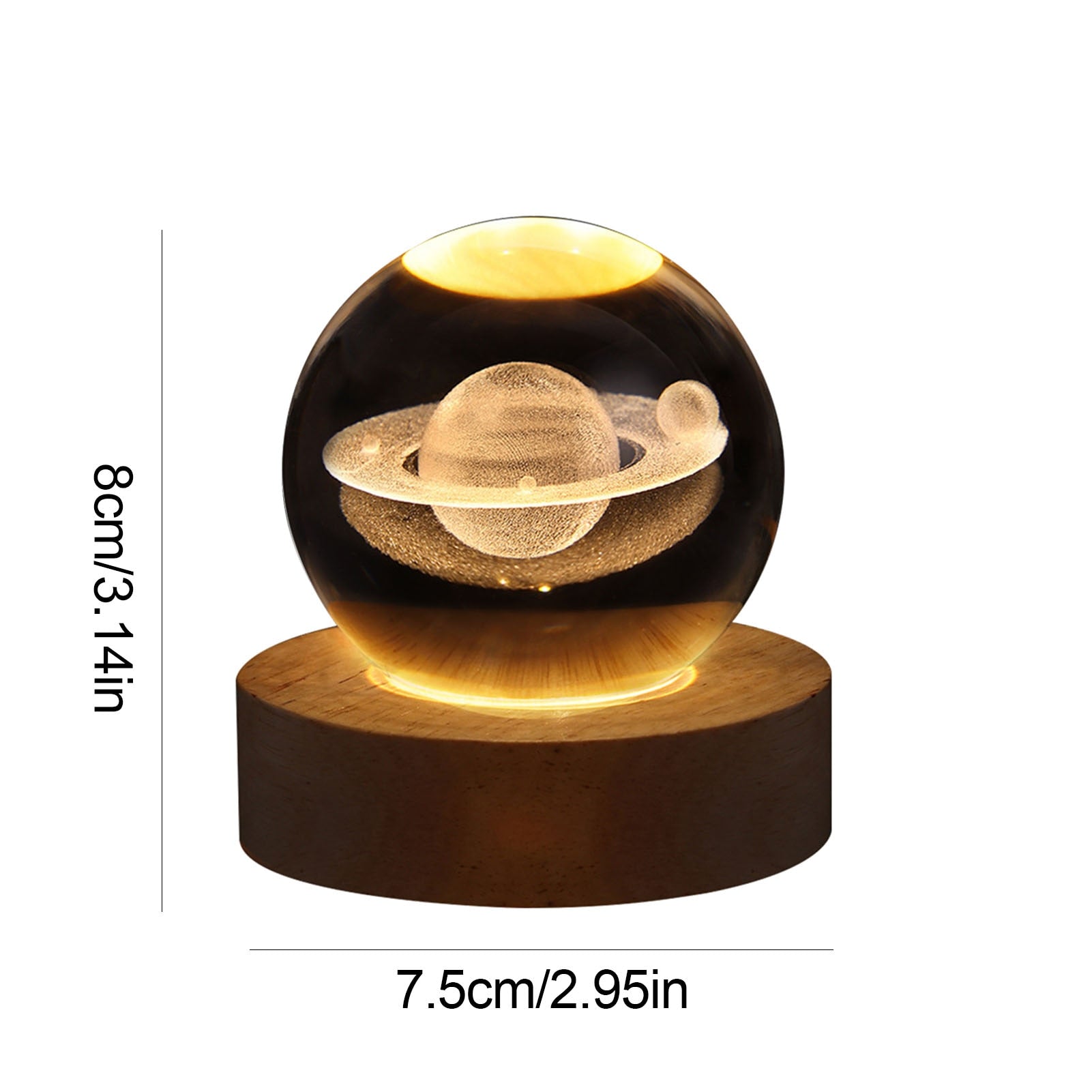 Crystal Light Ball - Enchanting Glass Mood Light for Home