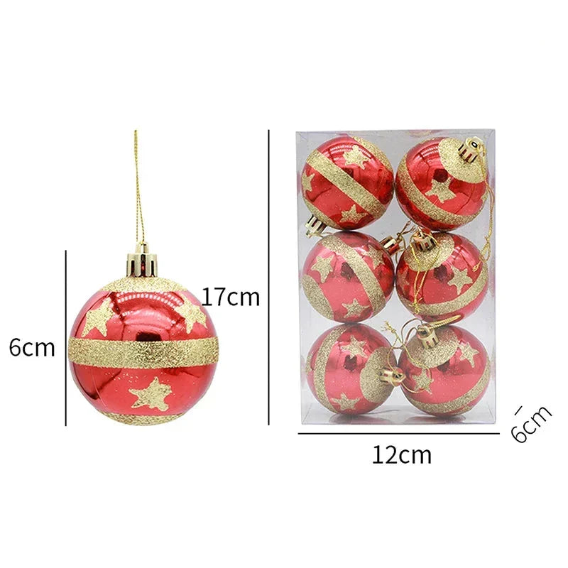Burswirl - Elegant Snowflake Christmas Ornaments Set of 6