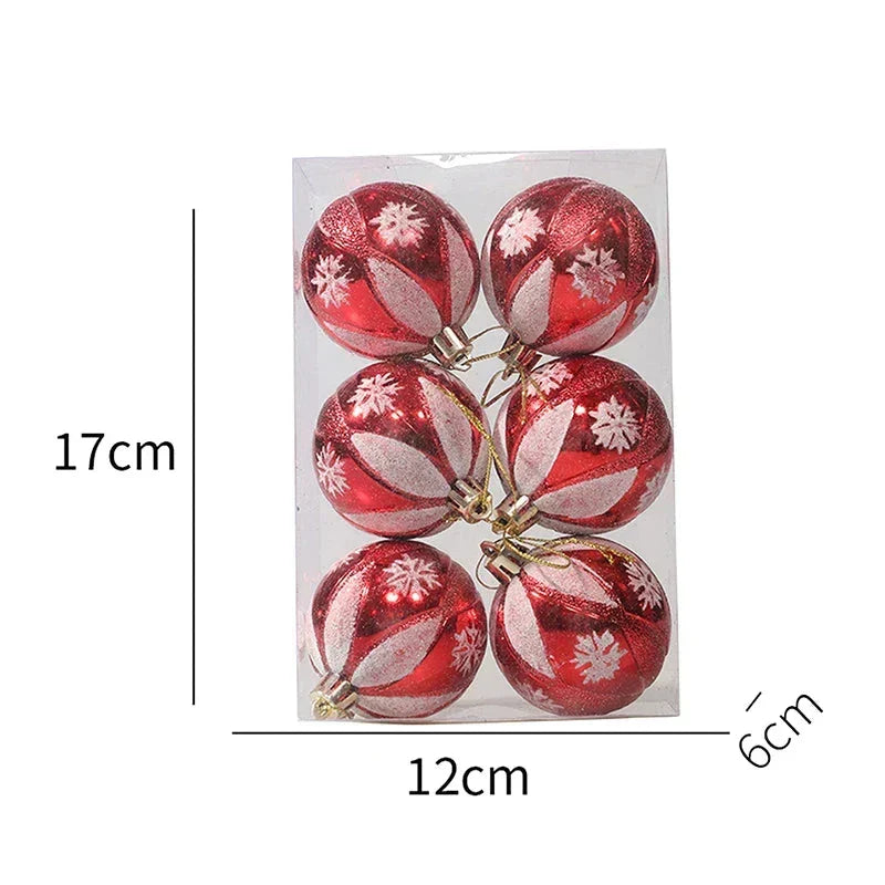 Burswirl - Elegant Snowflake Christmas Ornaments Set of 6