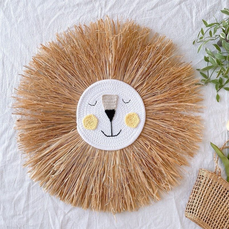 CuteWall Art - Handmade Rattan Animal Nursery Wall Decoration