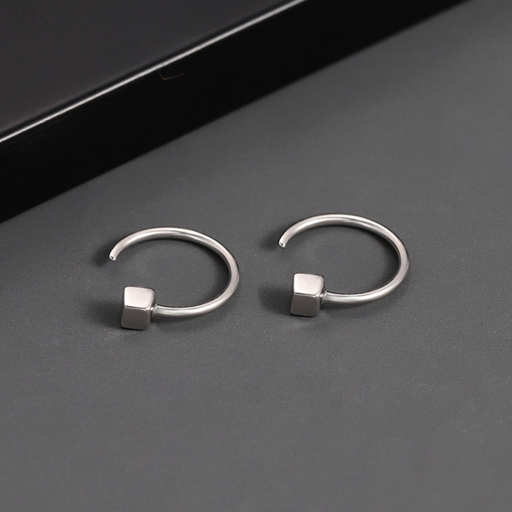 StudGlam Earrings - Square Stainless Steel Stud Earrings for Men