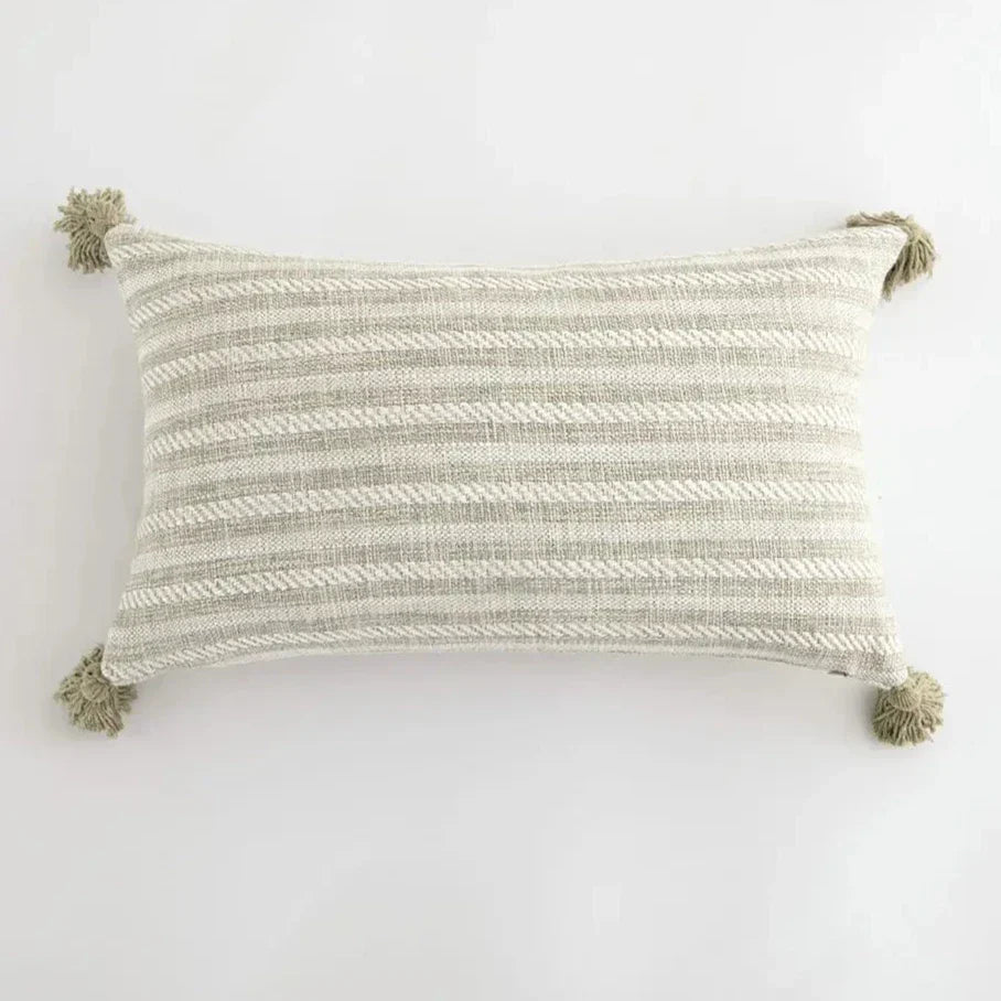 Elegance Loft Cushion Cover - Fringe Trim Accent