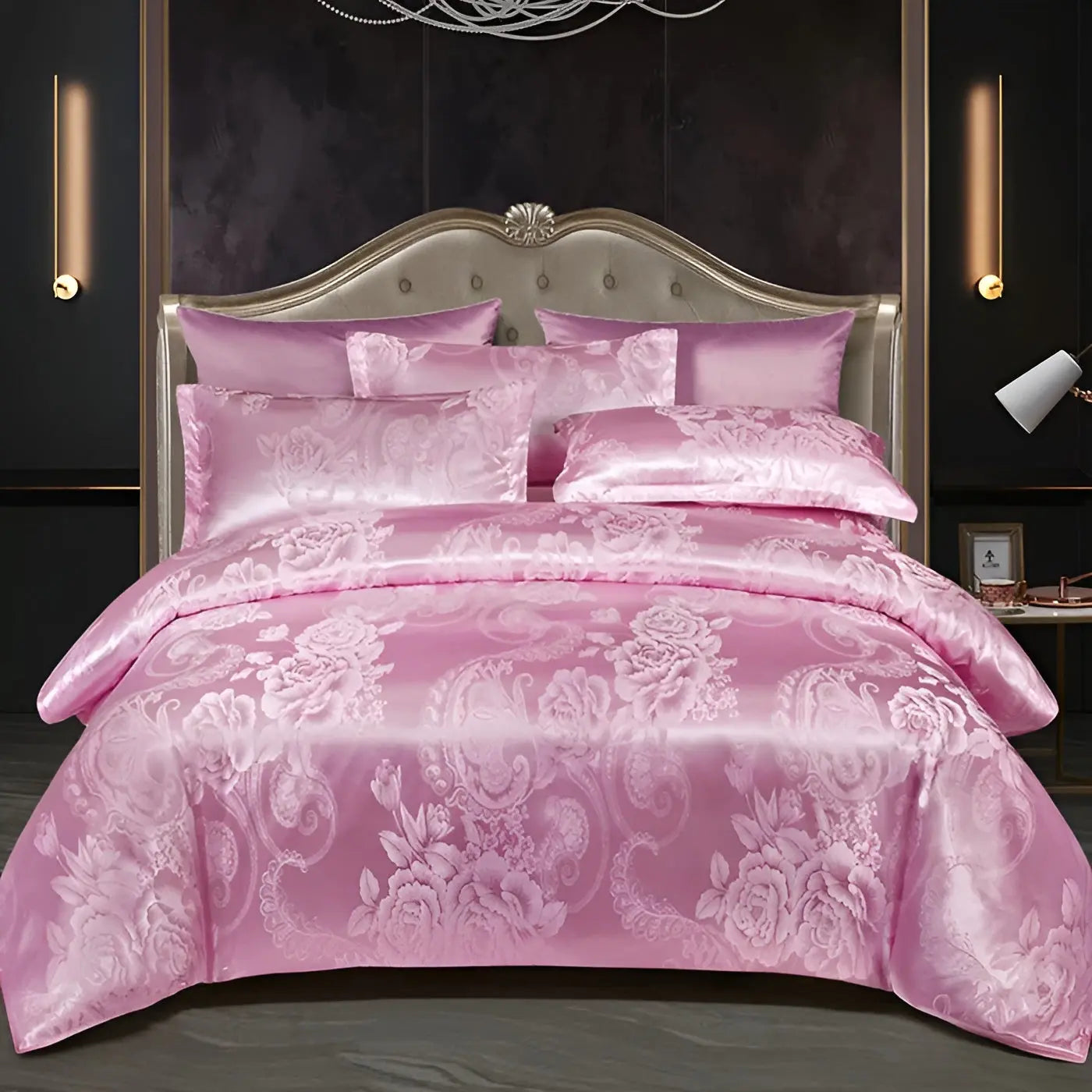 Satin Jacquard Duvet Cover - Luxe Bedroom