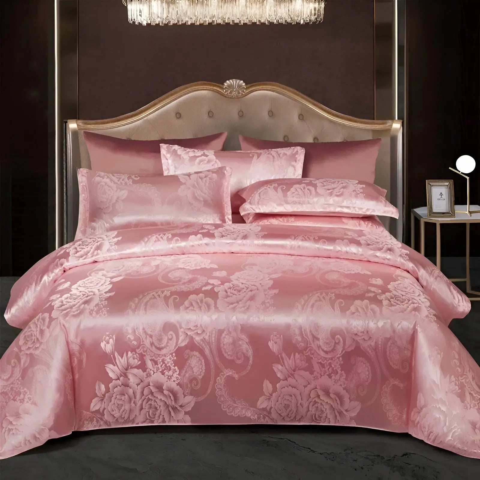 Satin Jacquard Duvet Cover - Luxe Bedroom