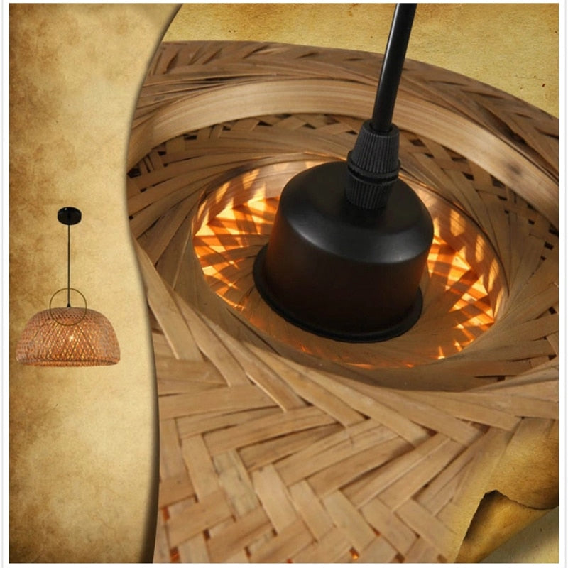 BambooLife Pendant - Handwoven Rattan Lampshade