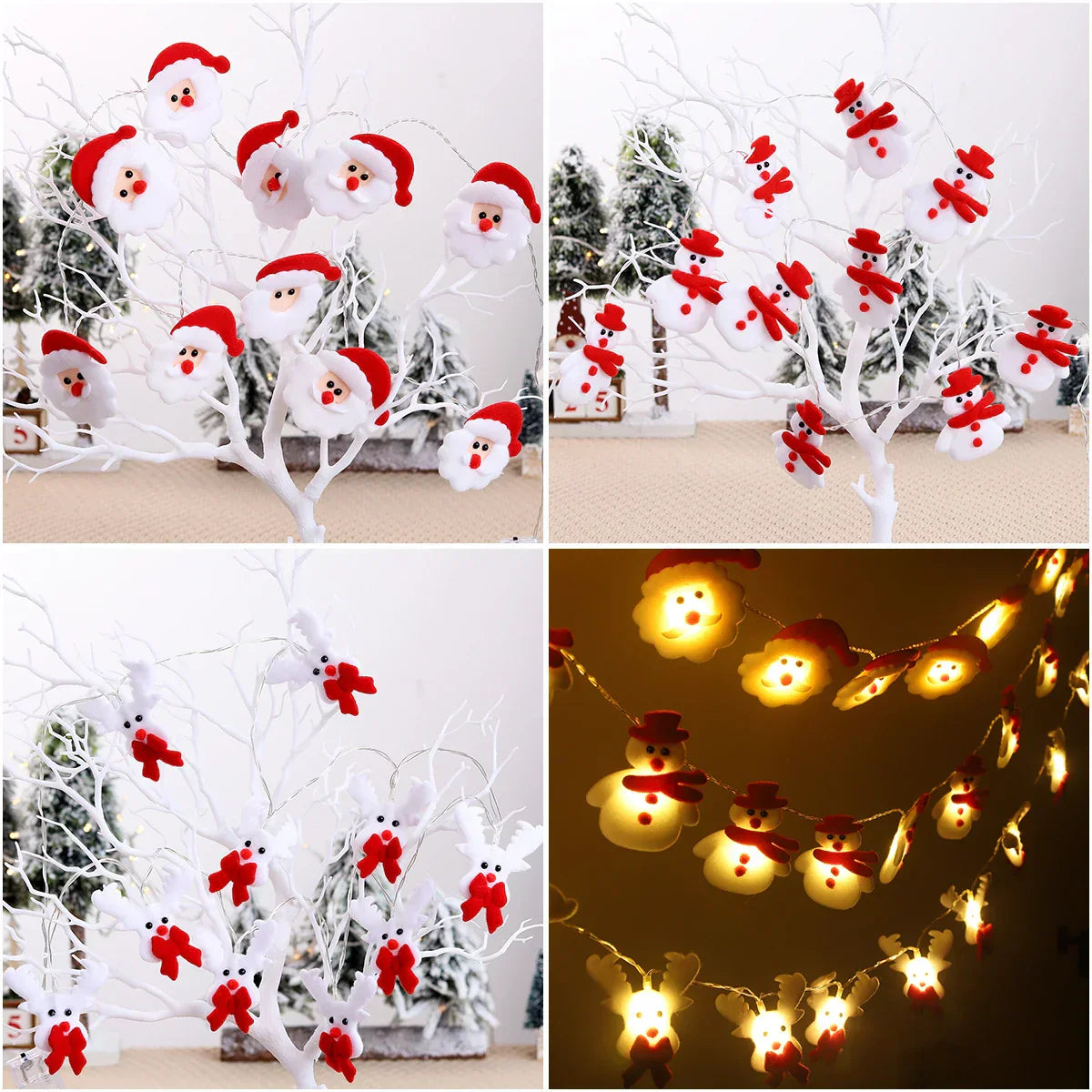 SnowmanTree - Festive LED Snowman String Lights