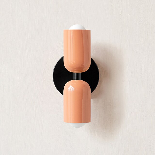 Cream Double LED Wall Lamp - Adjustable Sconce
