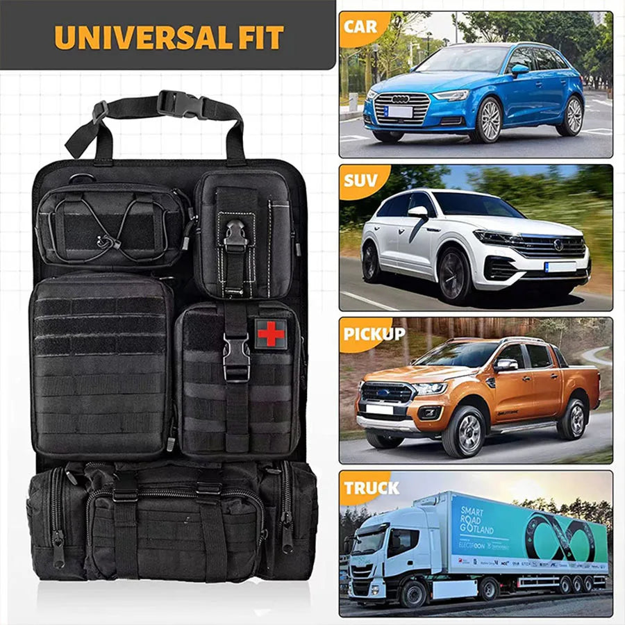 TactiGear - Hanging Car Organizer with 6 Compartments