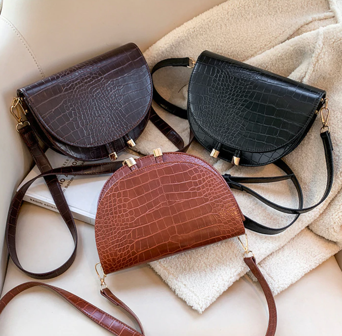 Chelsey Crossbody Bag - Bold Croc-Print Shoulder Bag