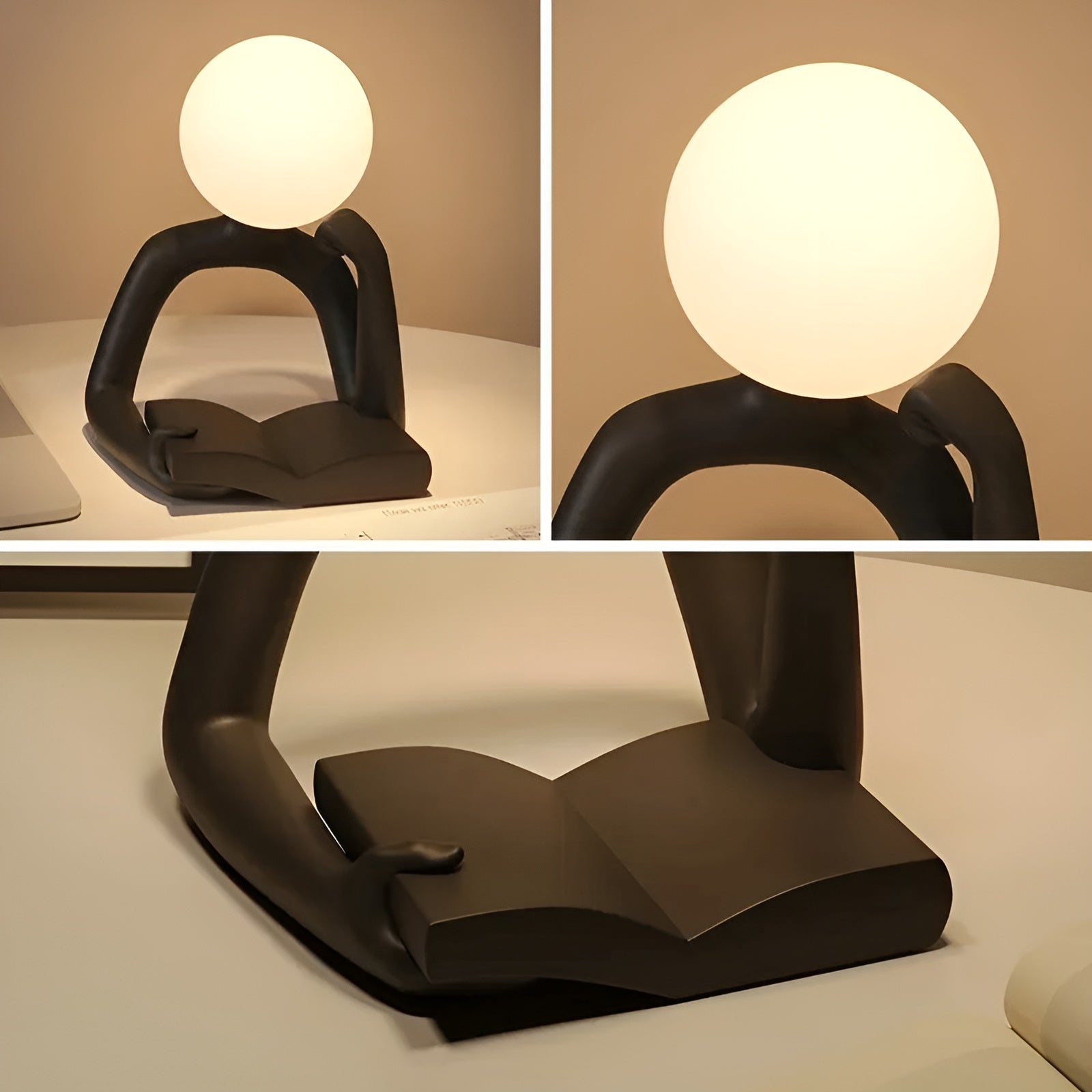 Sculptural Resin Table Lamp - Designer USB Light