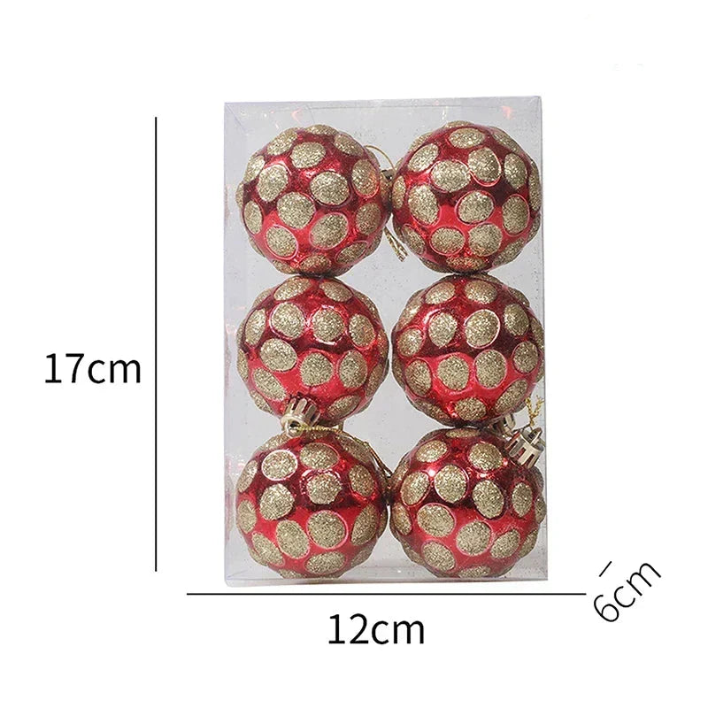 Burswirl - Elegant Snowflake Christmas Ornaments Set of 6