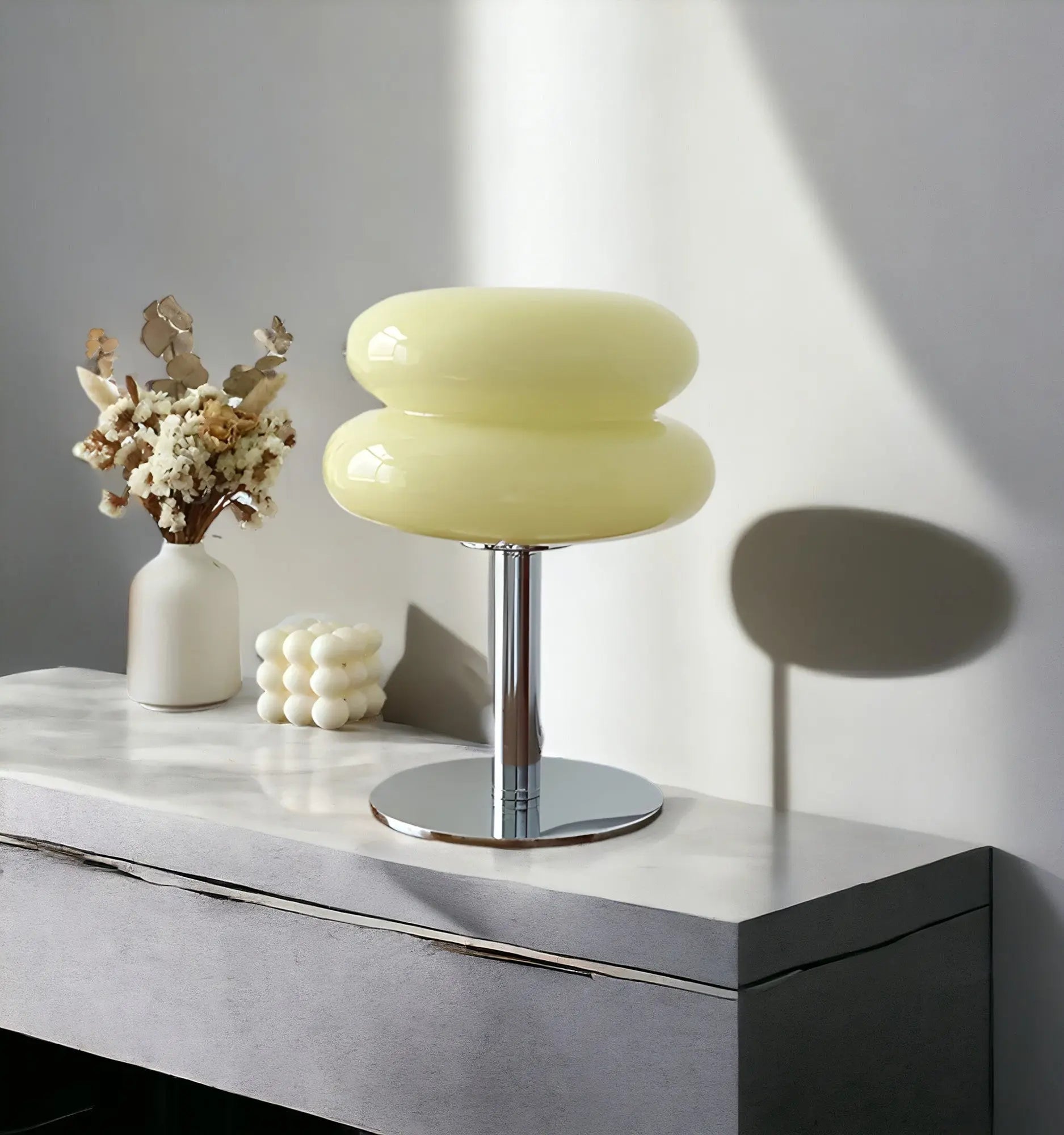Macaron Glass Table Lamp - USB Glass Bedside Light