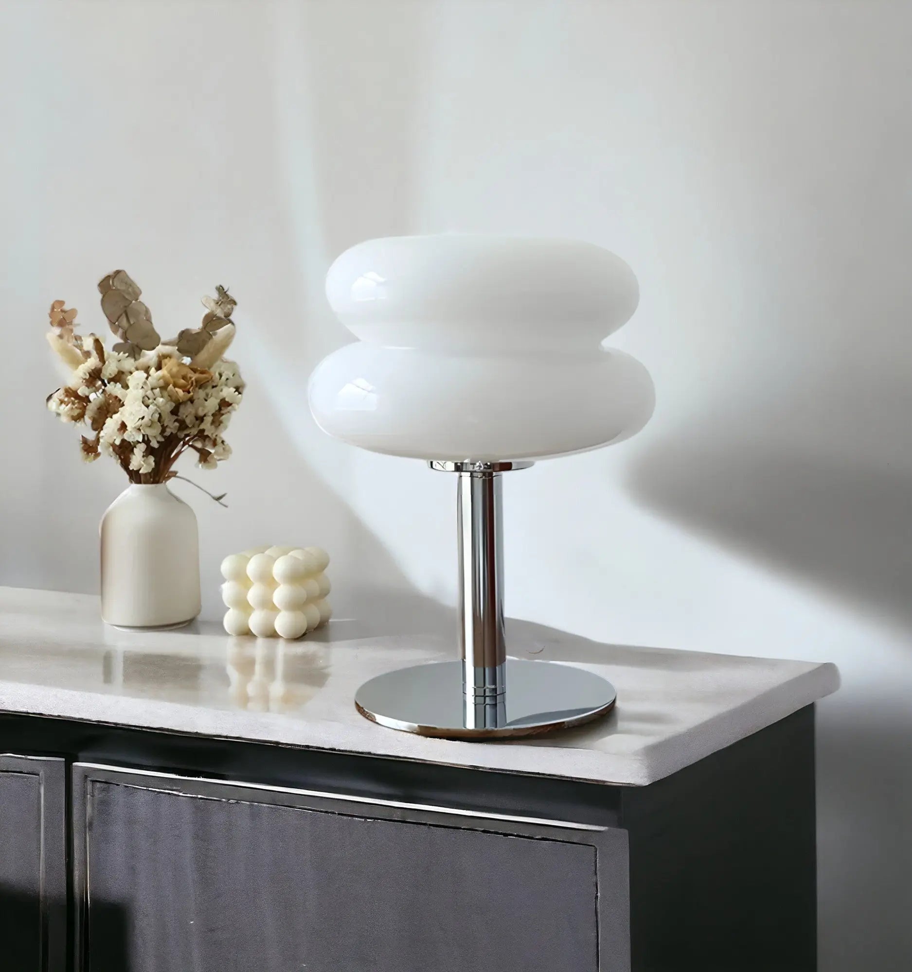 Macaron Glass Table Lamp - USB Glass Bedside Light