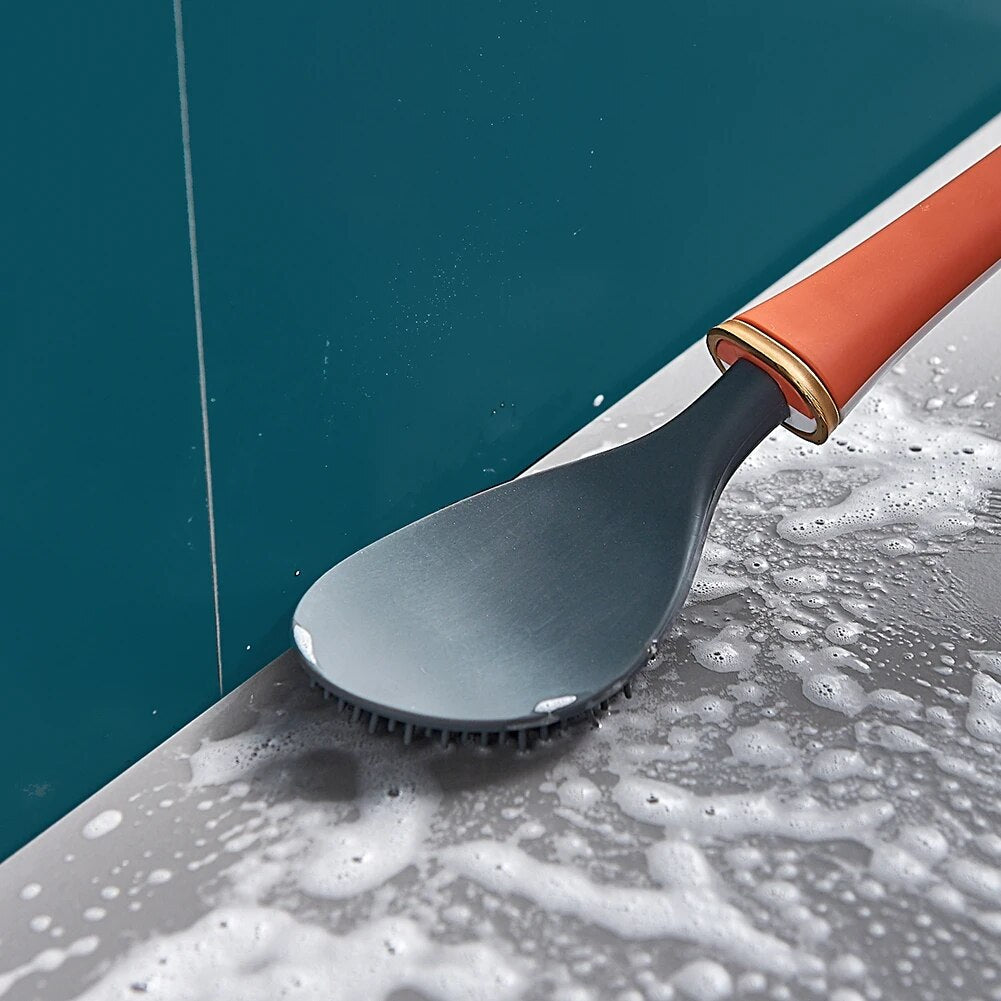 SumiClean - Silicone Toilet Brush with Wall Holder