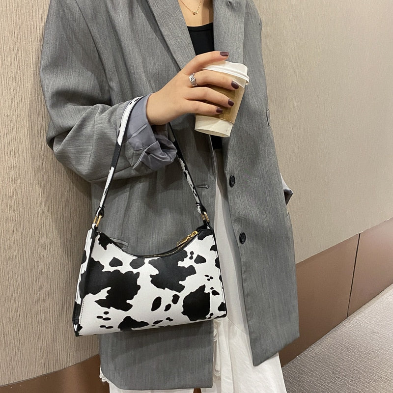 Maggie Handbag - Animal Print PU Shoulder Bag