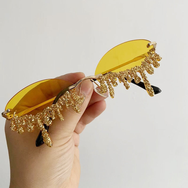 Cry Me a Glitter - Festival Sunglasses