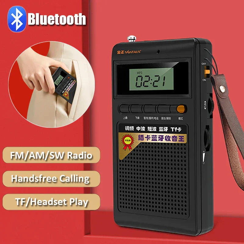 SoundPocket Mini Bluetooth Radio and MP3 Player