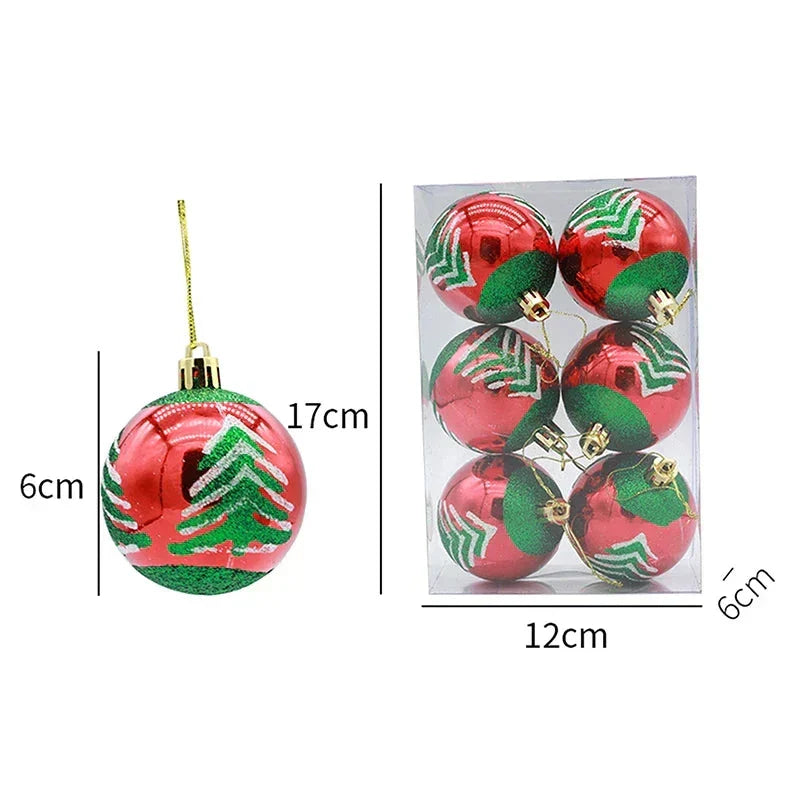 Burswirl - Elegant Snowflake Christmas Ornaments Set of 6