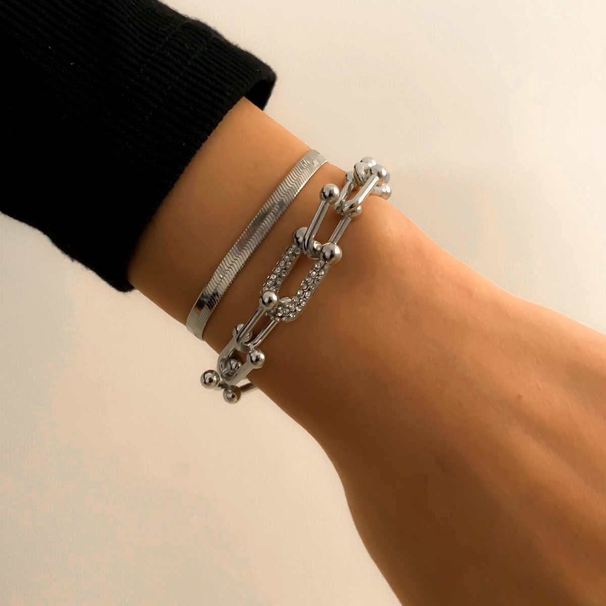 Bracelet Duo Set - Exquisite 2-Piece Gold or Silver Bracelet Set