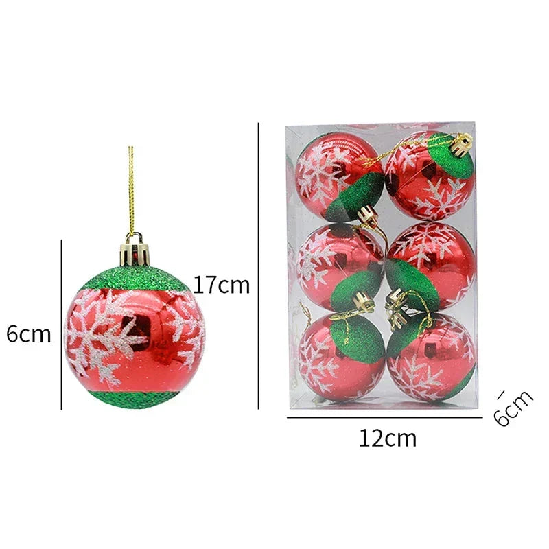 Burswirl - Elegant Snowflake Christmas Ornaments Set of 6