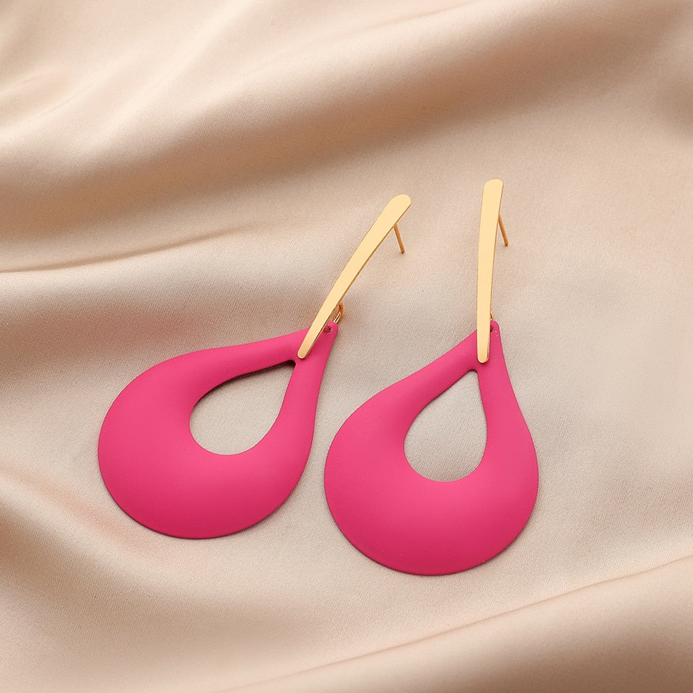 Vibrant Artistic Drop Earrings - Unique Design for Women
