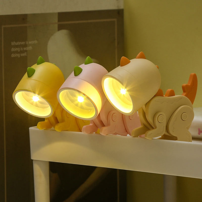 DinoGlow Night Light - Cute LED Dinosaur Bedtime Lamp for Kids