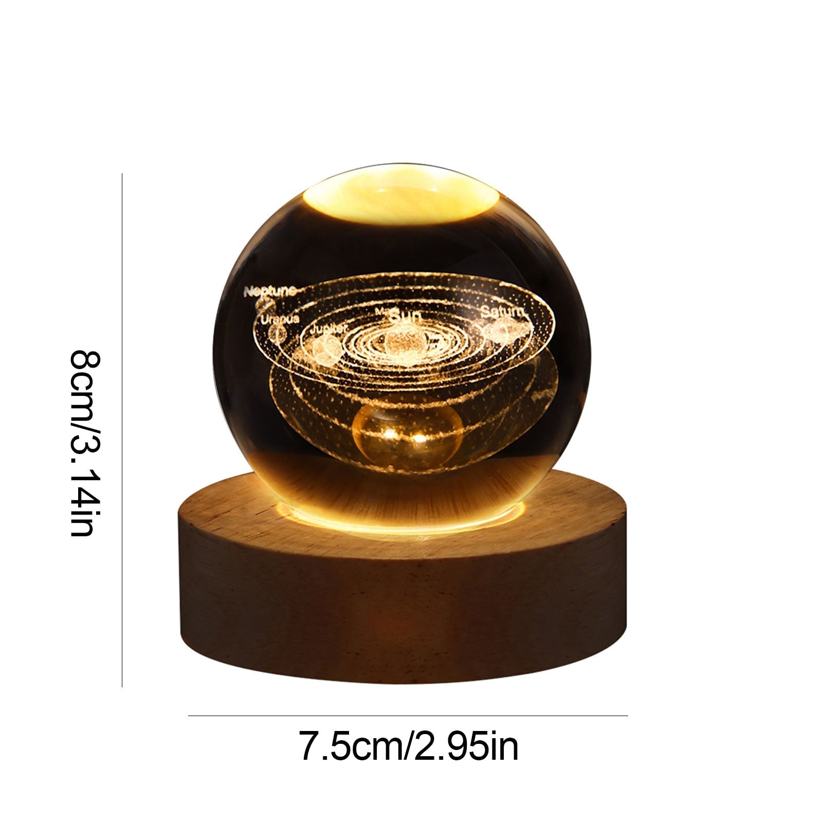 Crystal Light Ball - Enchanting Glass Mood Light for Home