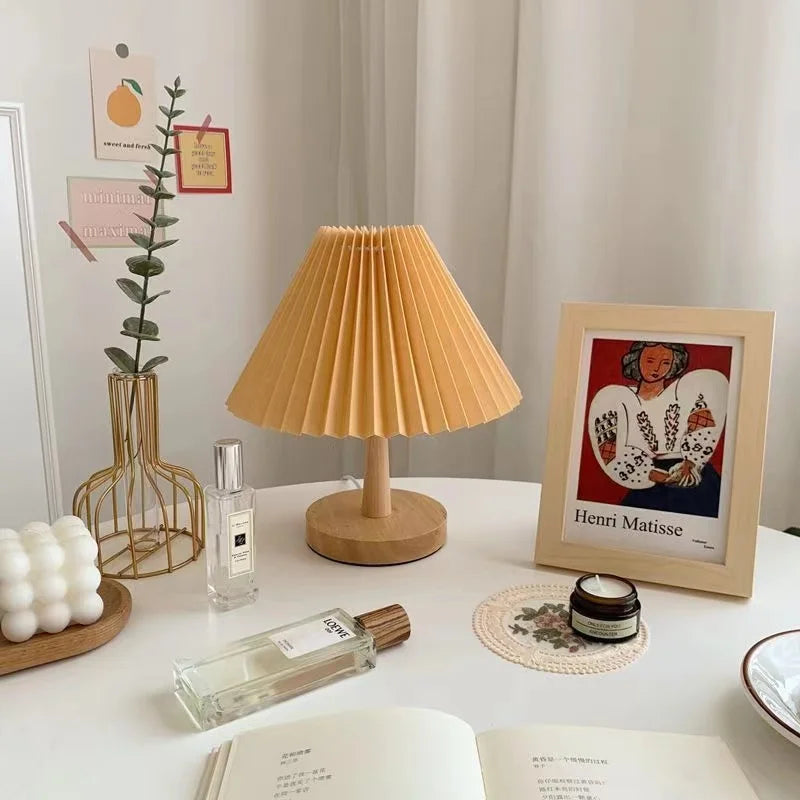 Foldable Pleat Table Lamp - DIY Warm LED Accent Light
