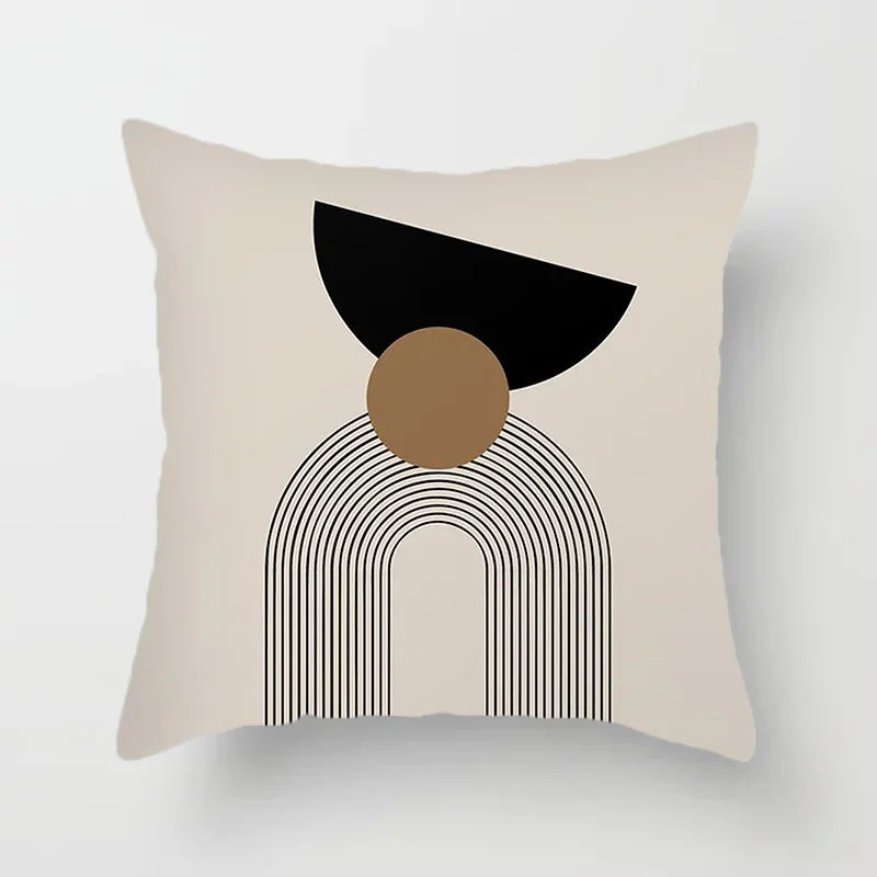 Aurum Cushion Cover - Black & White Abstract